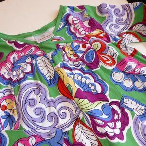 Hanna Andersson Vintage Girl Colorful Mod 70s Paisley Print Dress Size 120 - 6/7